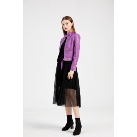 New Leather Coat Women Short Jacket Spring Autumn Stand Collar Lady Leather Jacket Women Clothing Thin Leather Coat