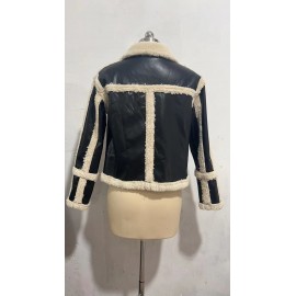 New Fashion Faux Shearling Jacket Long Sleeve Coat