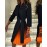 New V Neck Lace Up Waist Middle Sleeve Pleated Dress