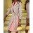 New V Neck Strap Waist Medium Solid Thousand Bird Grid Pleated Dress