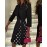 New V Neck Strap Waist Medium Solid Thousand Bird Grid Pleated Dress