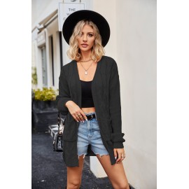 Autumn Winter Coat Loose Twist Knitted Cardigan Sweater Women