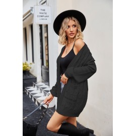 Autumn Winter Coat Loose Twist Knitted Cardigan Sweater Women