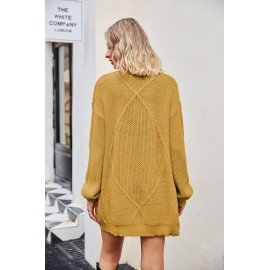 Autumn Winter Coat Loose Twist Knitted Cardigan Sweater Women