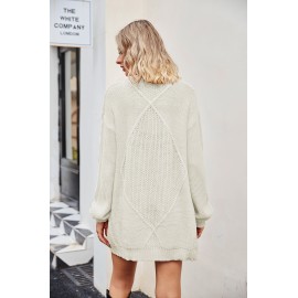 Autumn Winter Coat Loose Twist Knitted Cardigan Sweater Women