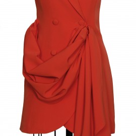 Women Clothing Sleeveless Solid Color Sexy Blazer Dress African Niche Spring Casual