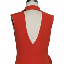 Women Clothing Sleeveless Solid Color Sexy Blazer Dress African Niche Spring Casual