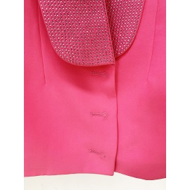 Goods Star Personality Backless Rhinestone Green Fruit Collar Long Blazer Dress