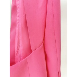 Goods Star Personality Backless Rhinestone Green Fruit Collar Long Blazer Dress