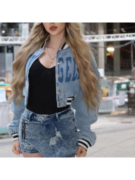 Women Clothing Autumn Street Shooting Cardigan Cropped Short Long Sleeve Sweater