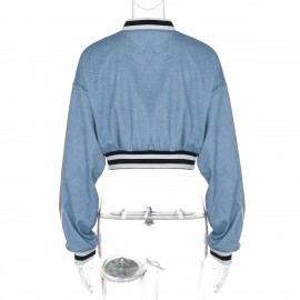 Women Clothing Autumn Street Shooting Cardigan Cropped Short Long Sleeve Sweater