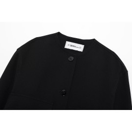 Women Clothing Simple Pocket Bomber Jacket Coat