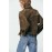 Women Clothing Autumn Retro Pure Leather Bomber Jacket Coat