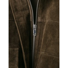 Women Clothing Autumn Retro Pure Leather Bomber Jacket Coat