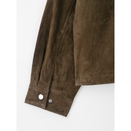 Women Clothing Autumn Retro Pure Leather Bomber Jacket Coat