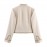 Women Clothing Casual Padded Shoulder Bends Hitches Chinese Knot Button Top