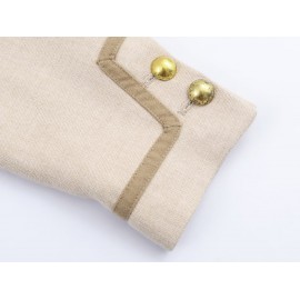 Women Clothing Casual Padded Shoulder Bends Hitches Chinese Knot Button Top
