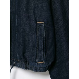 Simple Short Bat Sleeve Denim Jacket Coat