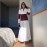 Summer Women Clothing Patchwork Slit Collared Dress