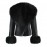Women Clothing Autumn Winter Big Fur Collar Waist Controlled Short Jacket Leather Coat