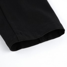 Women Retro Gentle Autumn Winter Design Color Contrast Patchwork Black Waist Controlled Long Sleeves