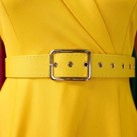 Winter Sexy Elegant Collared Waist Tight Business Dress Graceful Fashionable Solid Color Dress