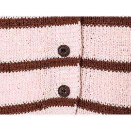 Women Clothing Stylish Graceful Simple All Matching Striped Knitted Top