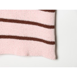 Women Clothing Stylish Graceful Simple All Matching Striped Knitted Top