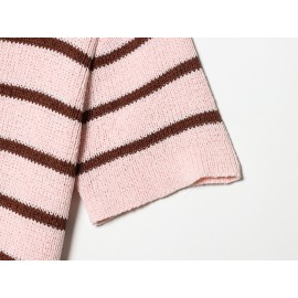 Women Clothing Stylish Graceful Simple All Matching Striped Knitted Top