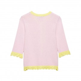 Spring Women Street Hollowed out Patchwork Knitting Coat
