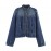 Women Clothing Top Denim Strap Breasted Jacket