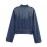 Women Clothing Top Denim Strap Breasted Jacket