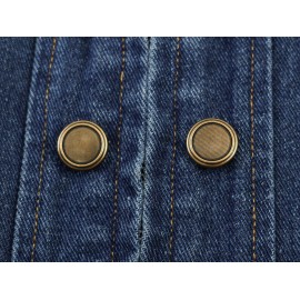 Women Clothing Top Denim Strap Breasted Jacket