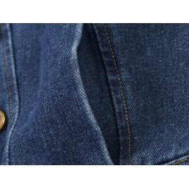 Women Clothing Top Denim Strap Breasted Jacket
