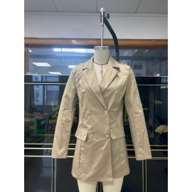 Goods Autumn Winter Elegant Double Breasted Long Sleeved Dress Blazers Dress