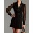 Spring Autumn Women Clothing Workplace Adult Lady like Woman Sexy Collared Tied Slim Fit Business Blazers Dress Women
