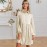 Solid Color Single Row Multi Buckle Shirt Dress Women Trend Satin Collared Dress