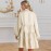 Solid Color Single Row Multi Buckle Shirt Dress Women Trend Satin Collared Dress