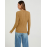 Autumn Winter round Neck Women Long Sleeve Slim Fit Buttoned Sunken Stripe Idle Sweaters Bottoming Shirt Outer Wear