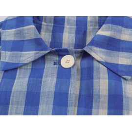 Office Polo Collar Stripes Trench Coat Women Blue Intellectual Elegant Design