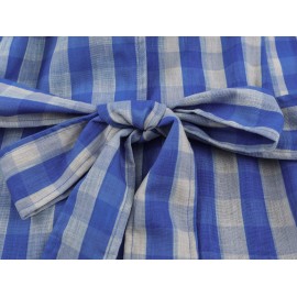 Office Polo Collar Stripes Trench Coat Women Blue Intellectual Elegant Design