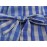 Office Polo Collar Stripes Trench Coat Women Blue Intellectual Elegant Design