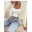 Fashionable Knitted Cardigan Women Spring Autumn round Neck Slim Short Solid Color Sweater Coat