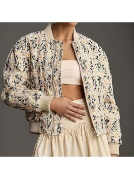 Autumn Winter Floral All Matching Casual Short Jacket Cotton Coat Jacket