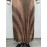Faux Two Piece Long Dress Gold Pattern Set Collar Tight Waist Slimming Pleated Autumn Dress for Women