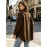 Autumn Women Clothing Autumn Vintage Corduroy Printed Leopard Print Loose Shirt
