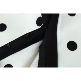 Women Clothing Fashionable All Match round Neck Polka Dot Short Jacket