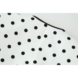 Women Clothing Fashionable All Match round Neck Polka Dot Short Jacket