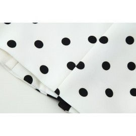 Women Clothing Fashionable All Match round Neck Polka Dot Short Jacket