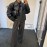 Spring Office Collared Faux Leather Coat Leather Coat